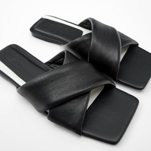 Zara padded leather sandals